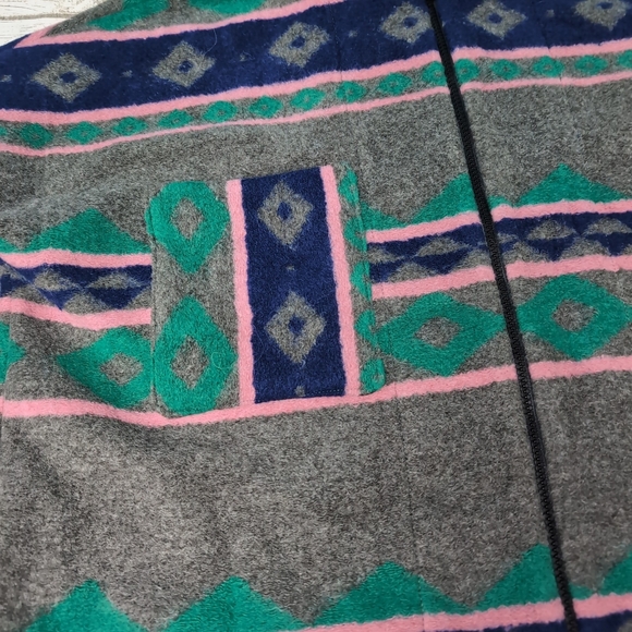 Wool Blend Aztec Pattern Full Zip Jacket - Picture 2 of 5